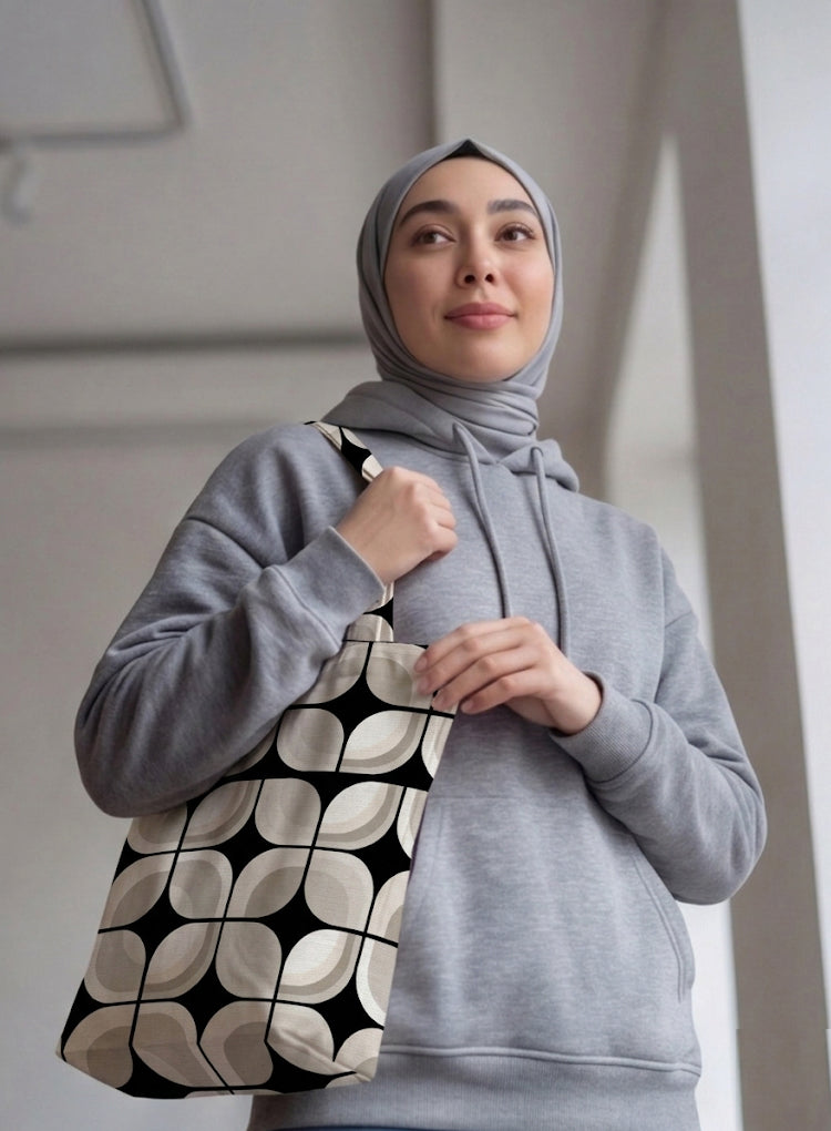 Printed - Retro Slate Tote Bag Trendy Home
