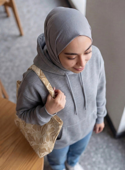 Printed - Sandy Beige Fern Tote Bag Trendy Home