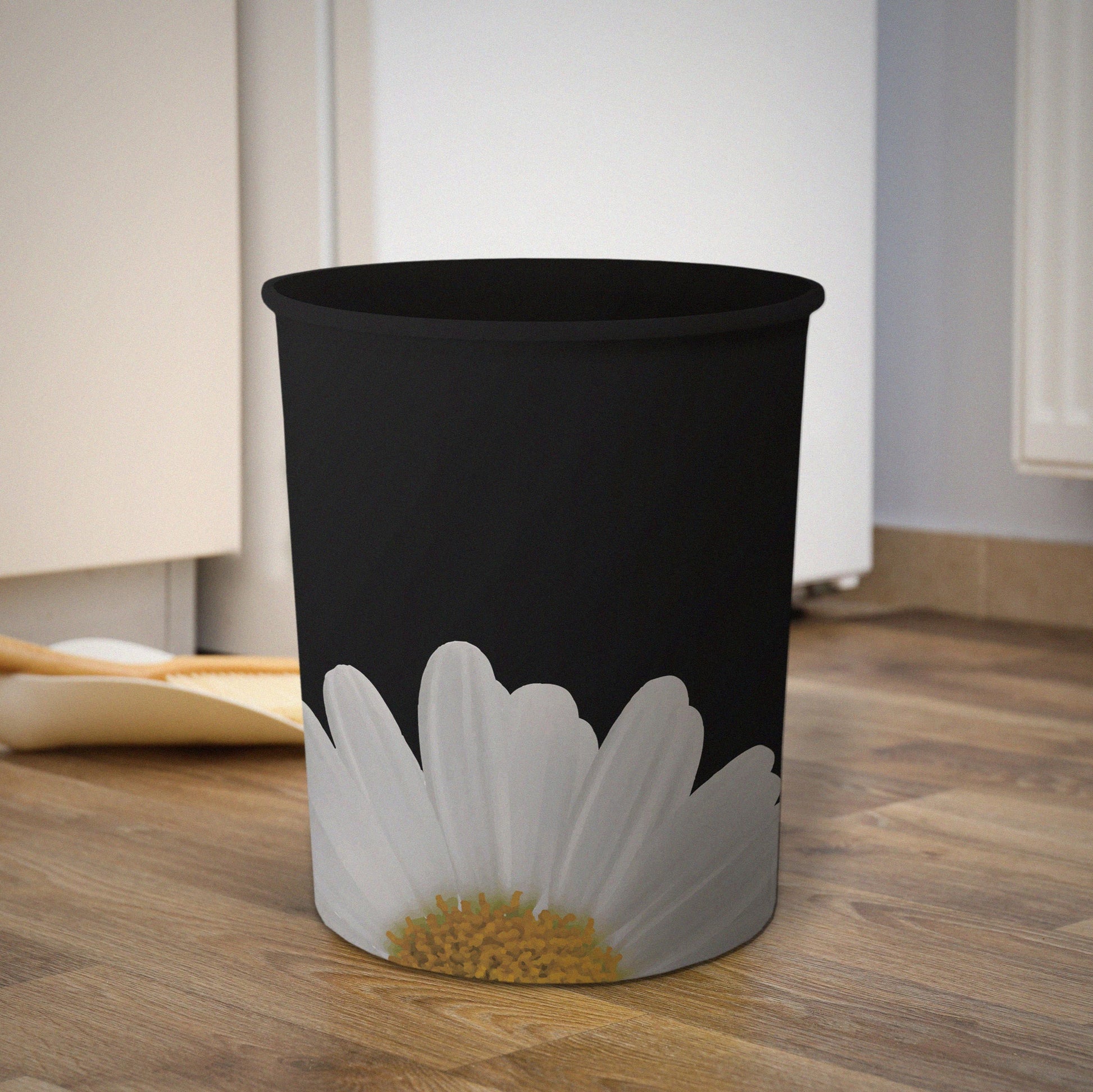 Printed - White Flower Dustbin Trendy Home