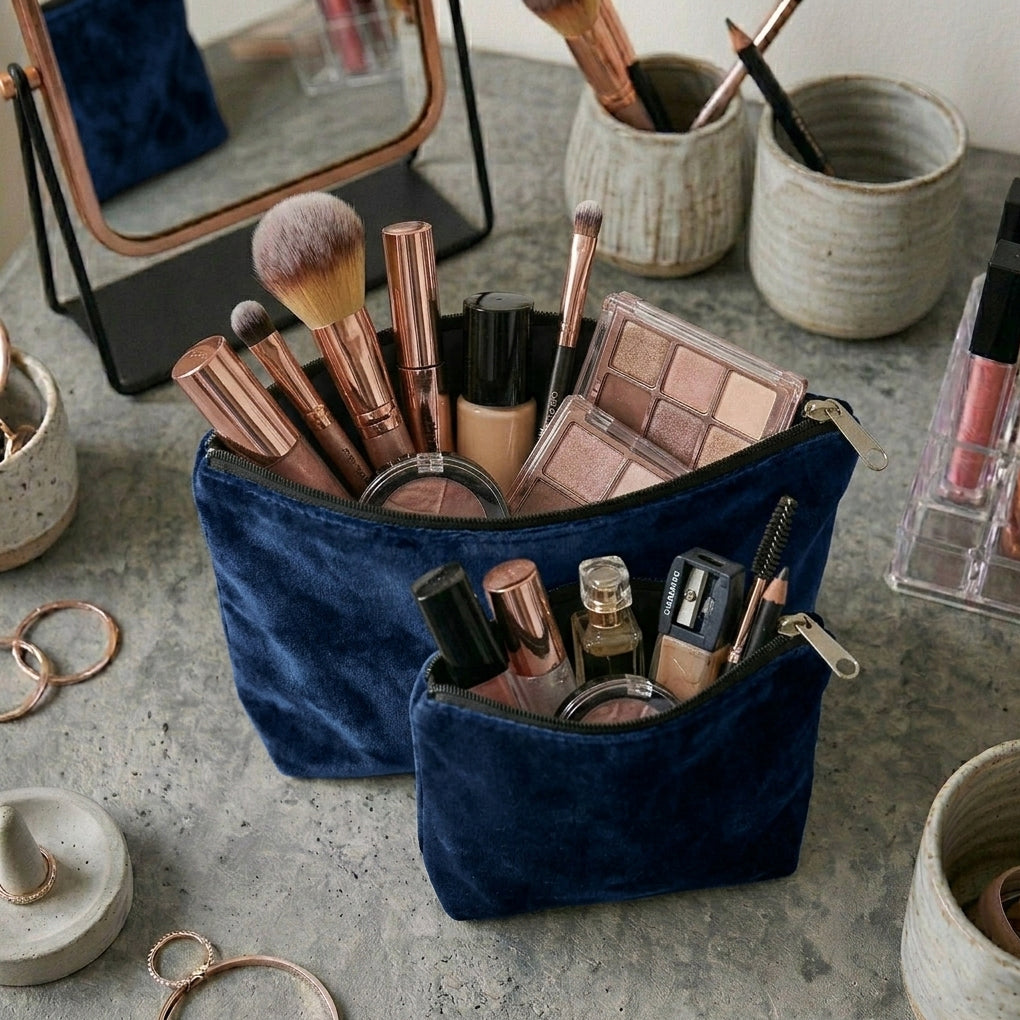 Malai Velvet - Midnight Cosmetic Pouch Trendy Home