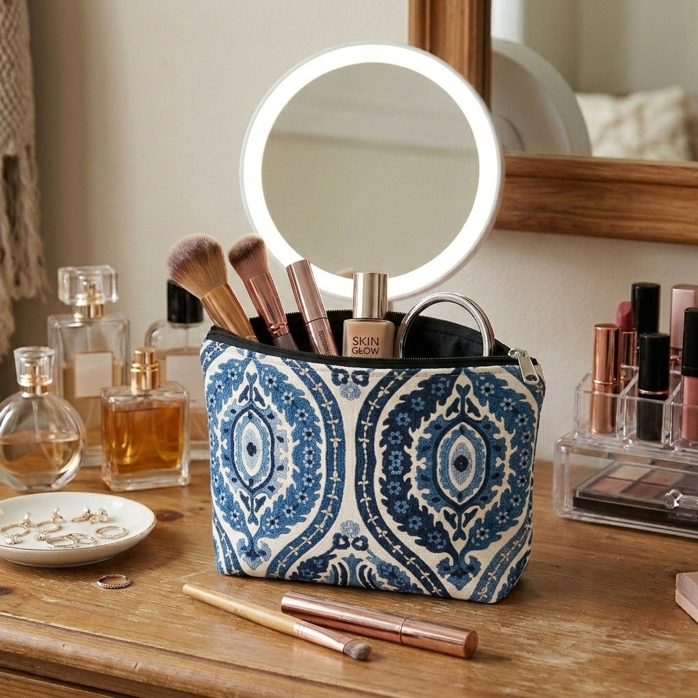 Printed - Moroccan Motif Cosmetic Pouch Trendy Home