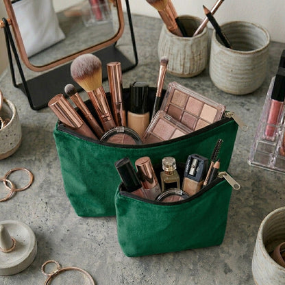 Malai Velvet - Emerald Cosmetic Pouch Trendy Home