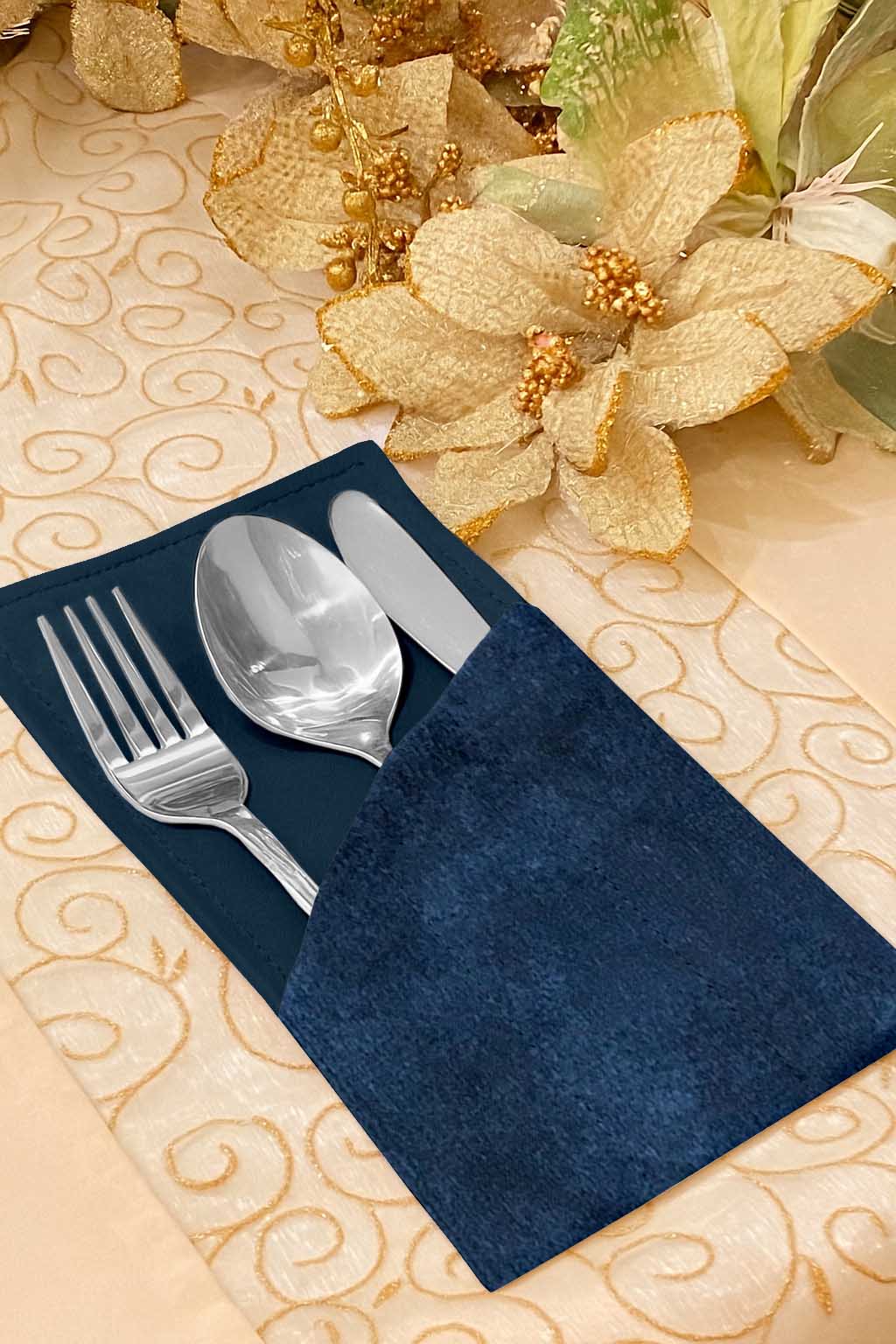 Malai Velvet - Midnight Cutlery Pouch Trendy Home