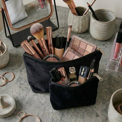 Malai Velvet - Black Cosmetic Pouch Trendy Home