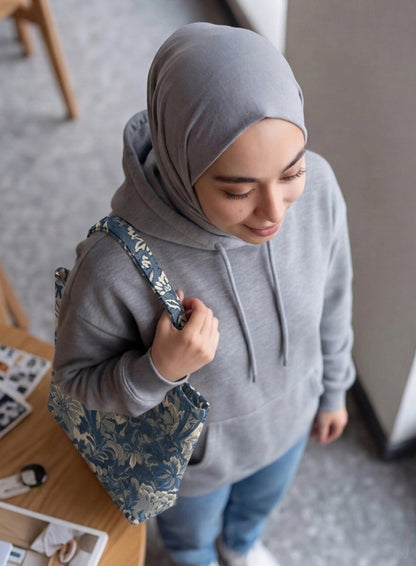 Printed - Midnight Weave Tote Bag Trendy Home
