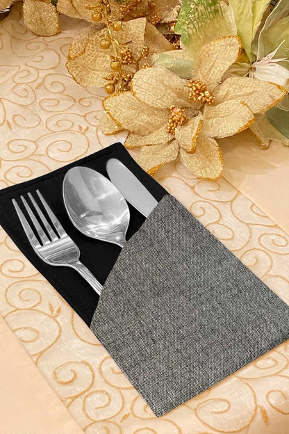 Fine Jute - Ash Cutlery Pouch Trendy Home