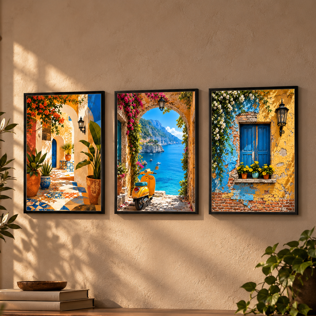 Summer Escape Art Portrait trendy home