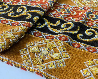 Hand Sequin - Mustard Table Runner Trendy Home