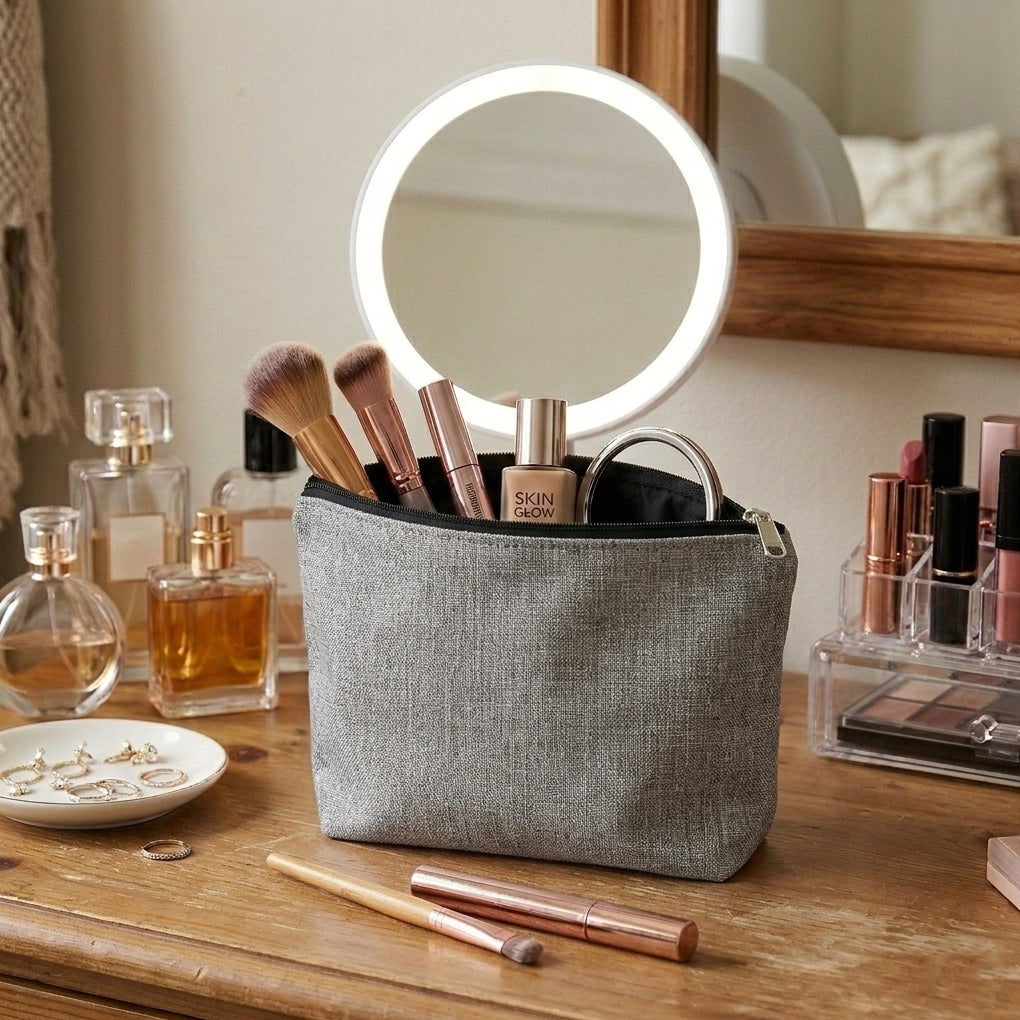 Fine Jute - Ash Cosmetic Pouch Trendy Home