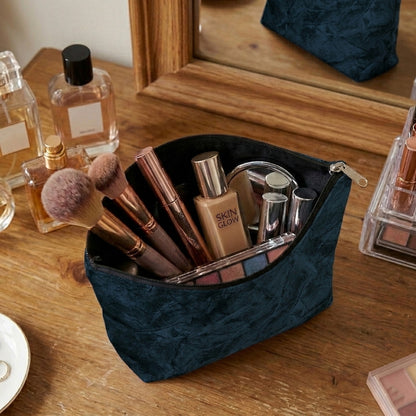 Turkish Velvet - Deep Blue Cosmetic Pouch Trendy Home