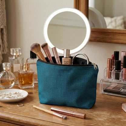 Fine Jute - Dark Turquoise Cosmetic Pouch Trendy Home