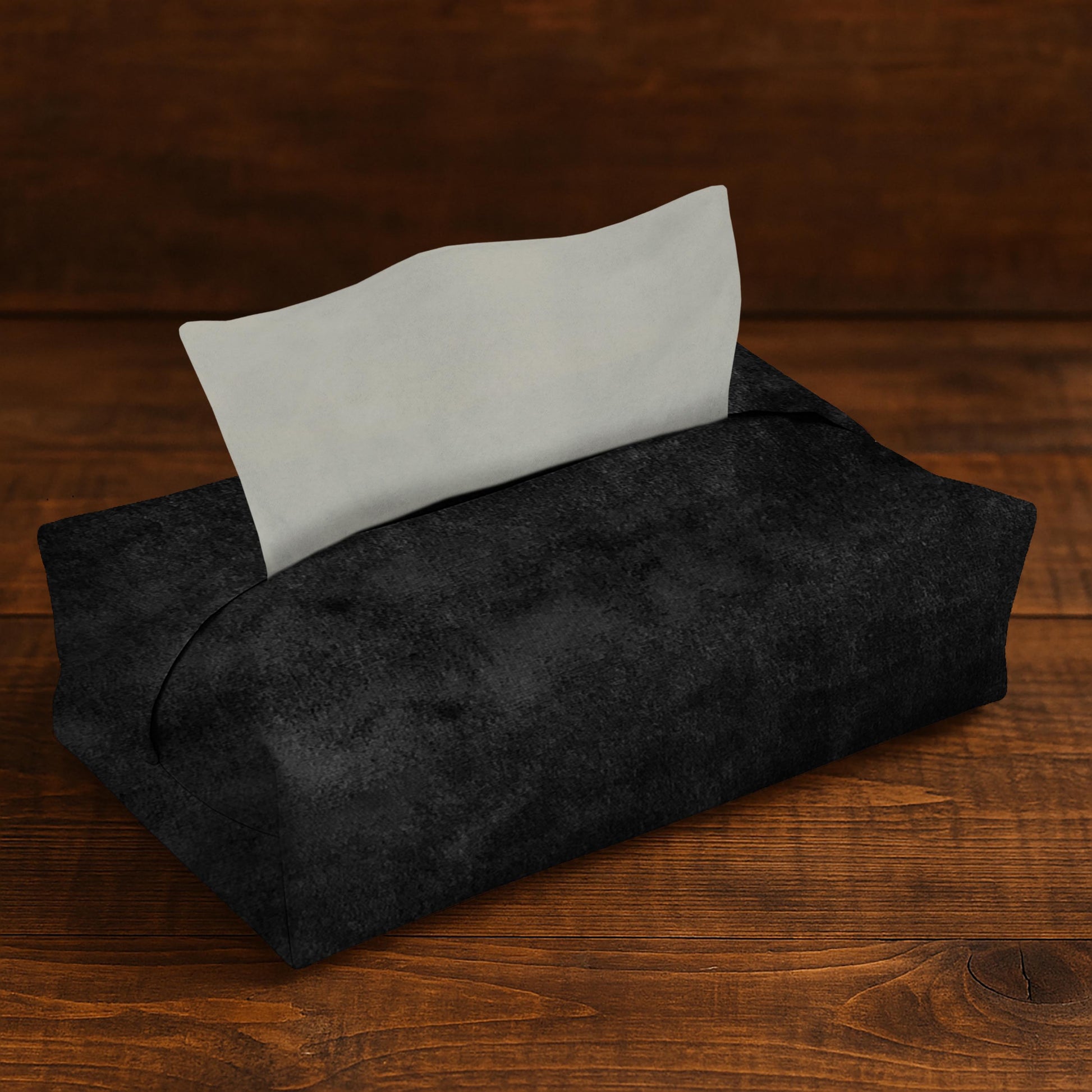 Malai Velvet - Black Tissue Box Trendy Home