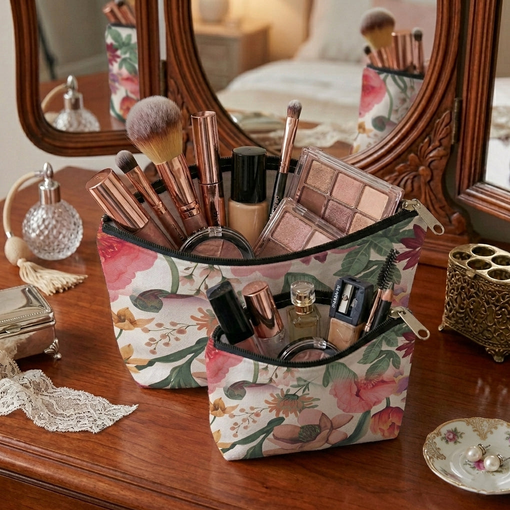 Printed - Meadows Flora Cosmetic Pouch Trendy Home