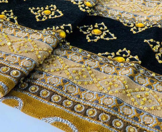 Hand Sequin - Queen Black Table Runner Trendy Home
