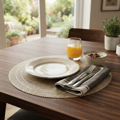 PVC - Plato Decorativo Dorado Gold Nova