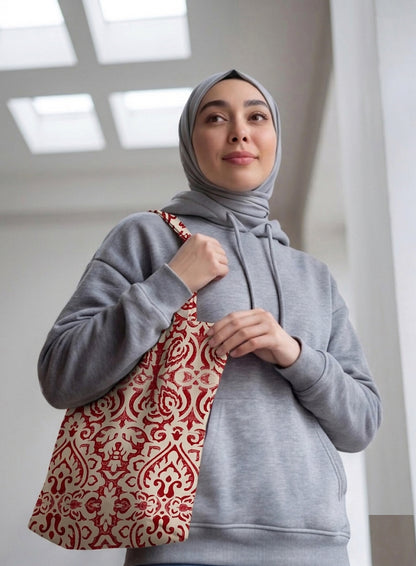 Printed - Rubine Tote Bag Trendy Home