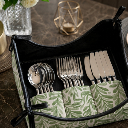 Printed - Sage Leaf Cutlery Tray