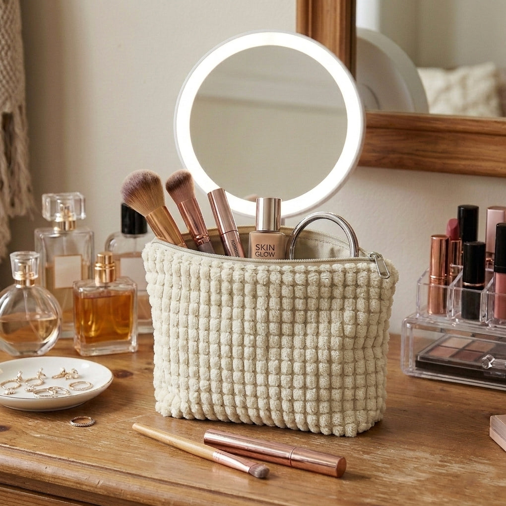 Corduroy Fur - Condense Cosmetic Pouch Trendy Home