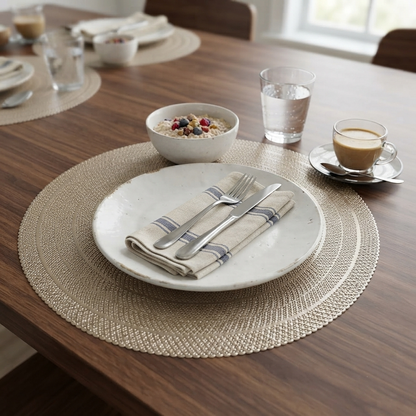 PVC - Plato Decorativo Dorado Gold Nova