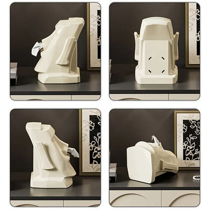 Iconic Moai Cream Tissue Dispenser Trendy Home