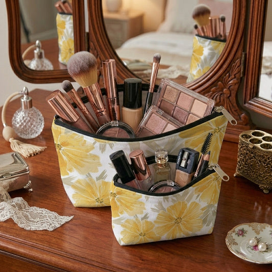 Printed - Honey Blossom Cosmetic Pouch Trendy Home