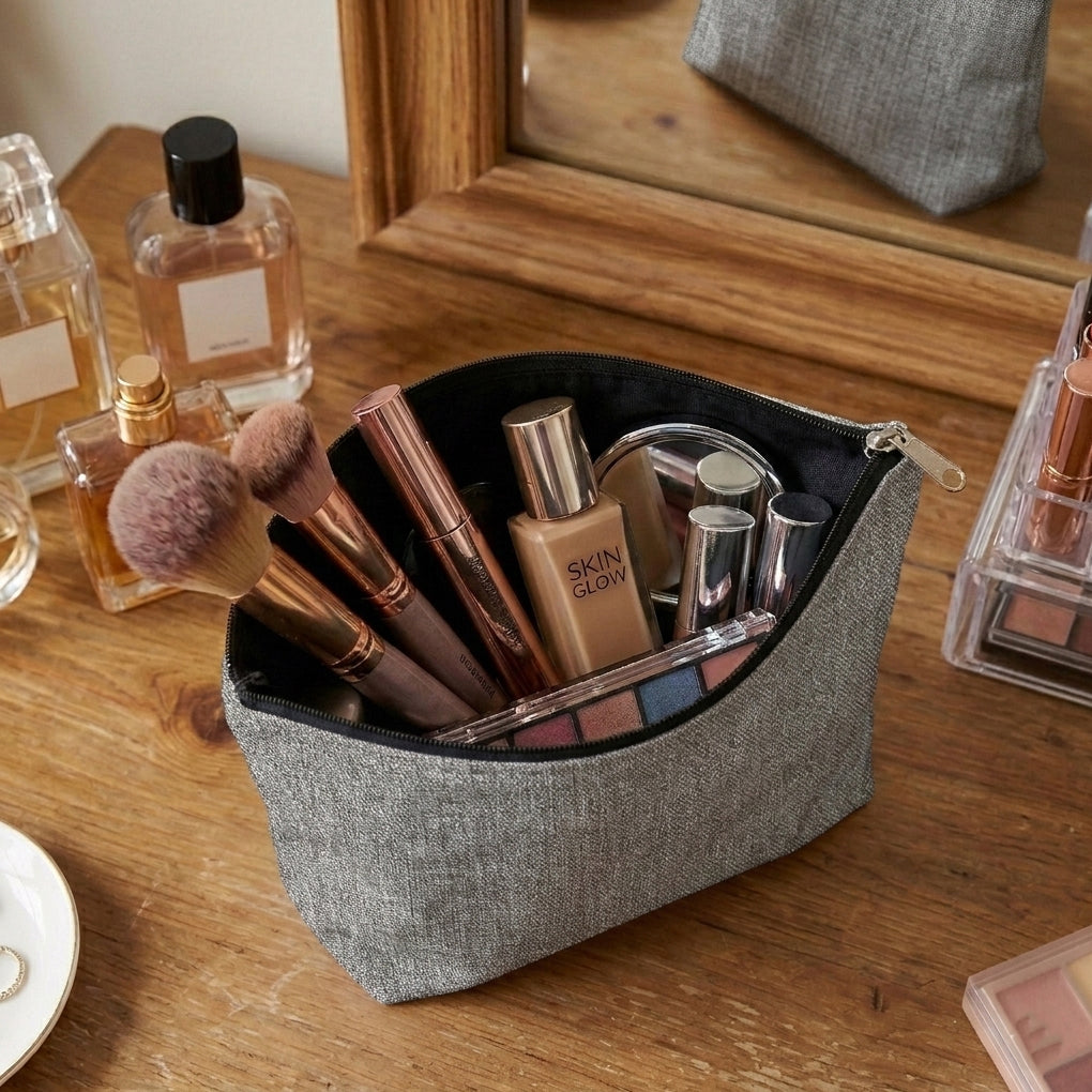 Fine Jute - Ash Cosmetic Pouch Trendy Home