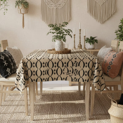 Printed - Beige Nomad Tablecloth Trendy Home