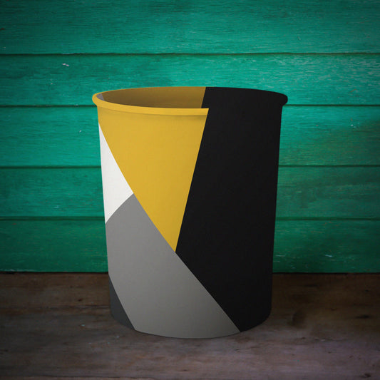 Printed - Victoria Yellow Dustbin Trendy Home