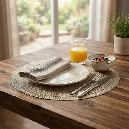 PVC - Plato Decorativo Dorado Gold Nova
