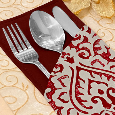 Printed - Rubine Cutlery Pouch Trendy Home