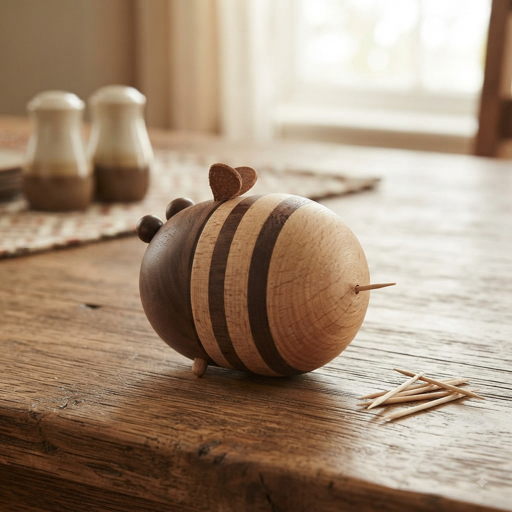 Wooden - Bee Toothpick Holder trendy home