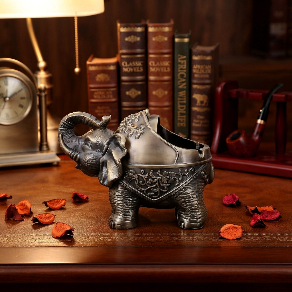 Metallic - Elephant Ashtray trendy home