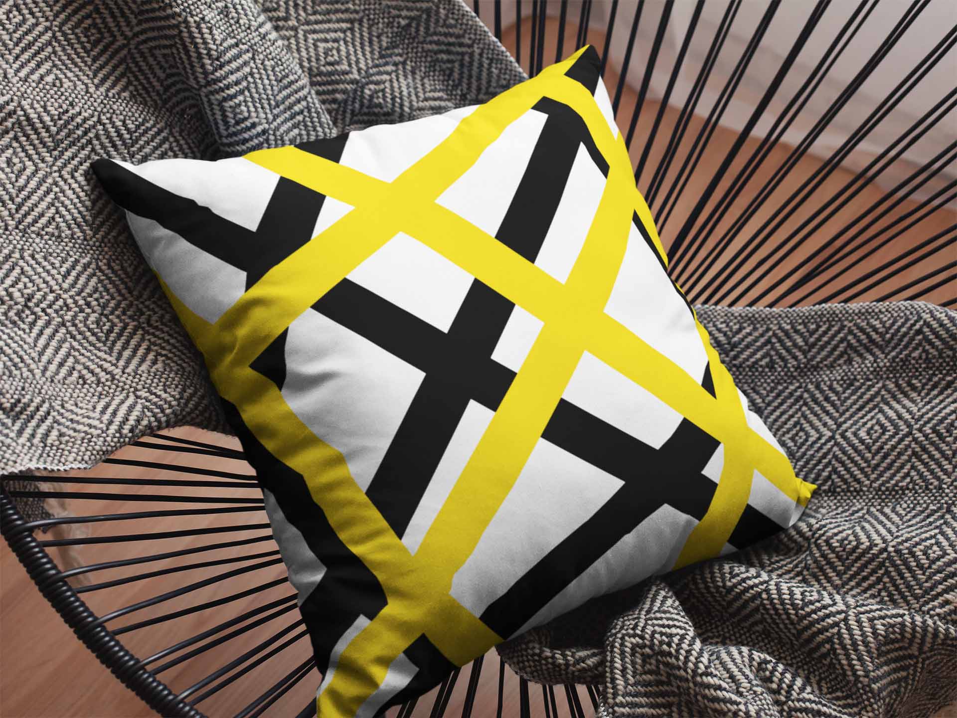 Printed - Celestial Gold Cushion Cover Trendy Home