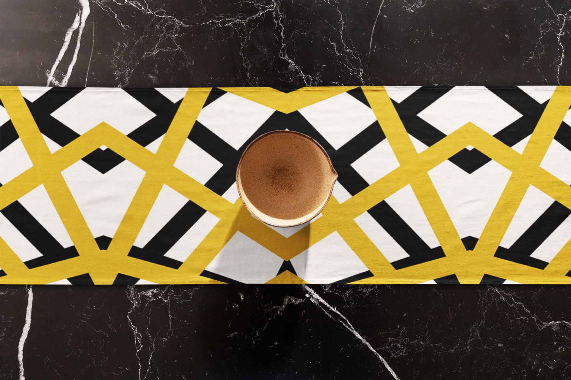 Printed - Celestial Gold Table Runner Trendy Home