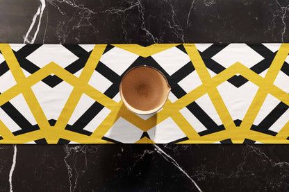 Printed - Celestial Gold Table Runner Trendy Home