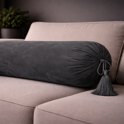 Malai Velvet - Steel Round Pillow (pair) Trendy Home