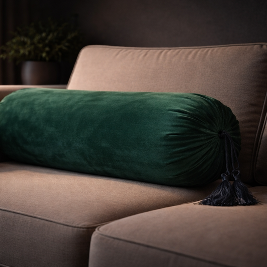 Malai Velvet - Emerald Round Pillow (pair) Trendy Home
