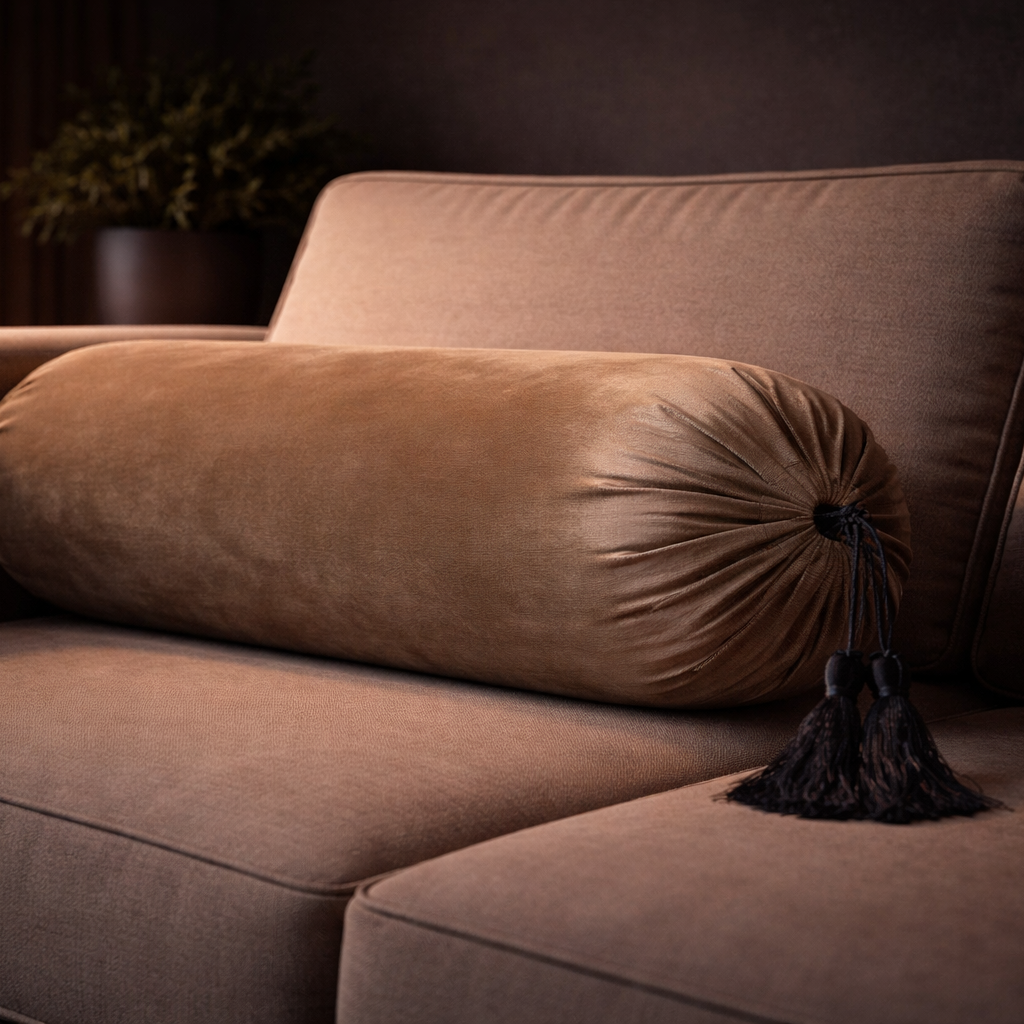 Malai Velvet - Fawn Round Pillow (pair) Trendy Home