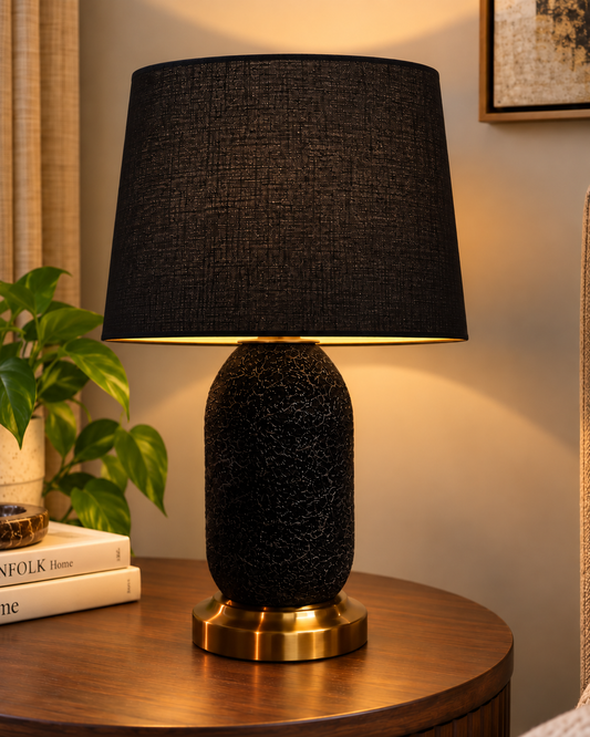 Carbon Arc Table Lamp Black Trendy Home