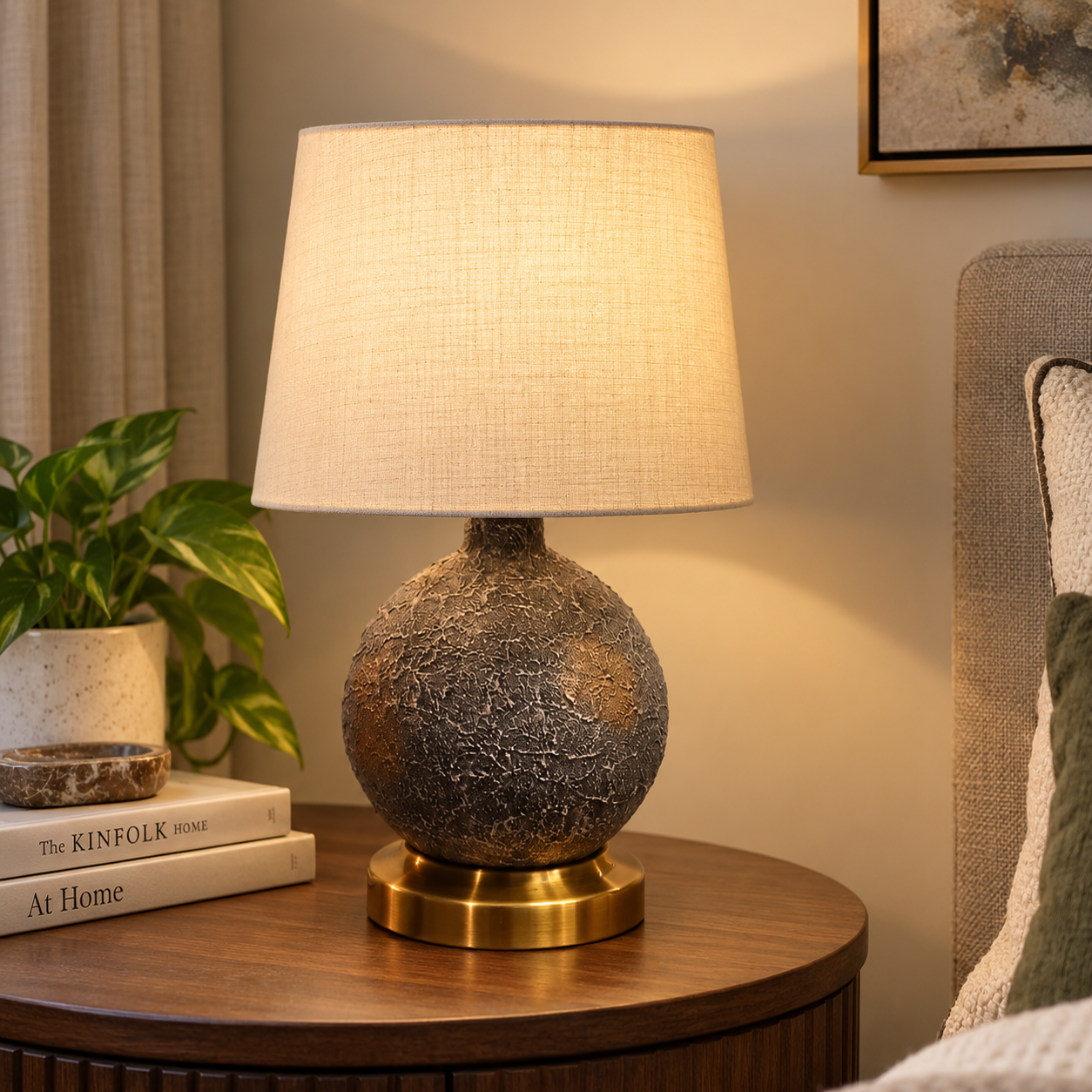 Graphite Arc Table Lamp