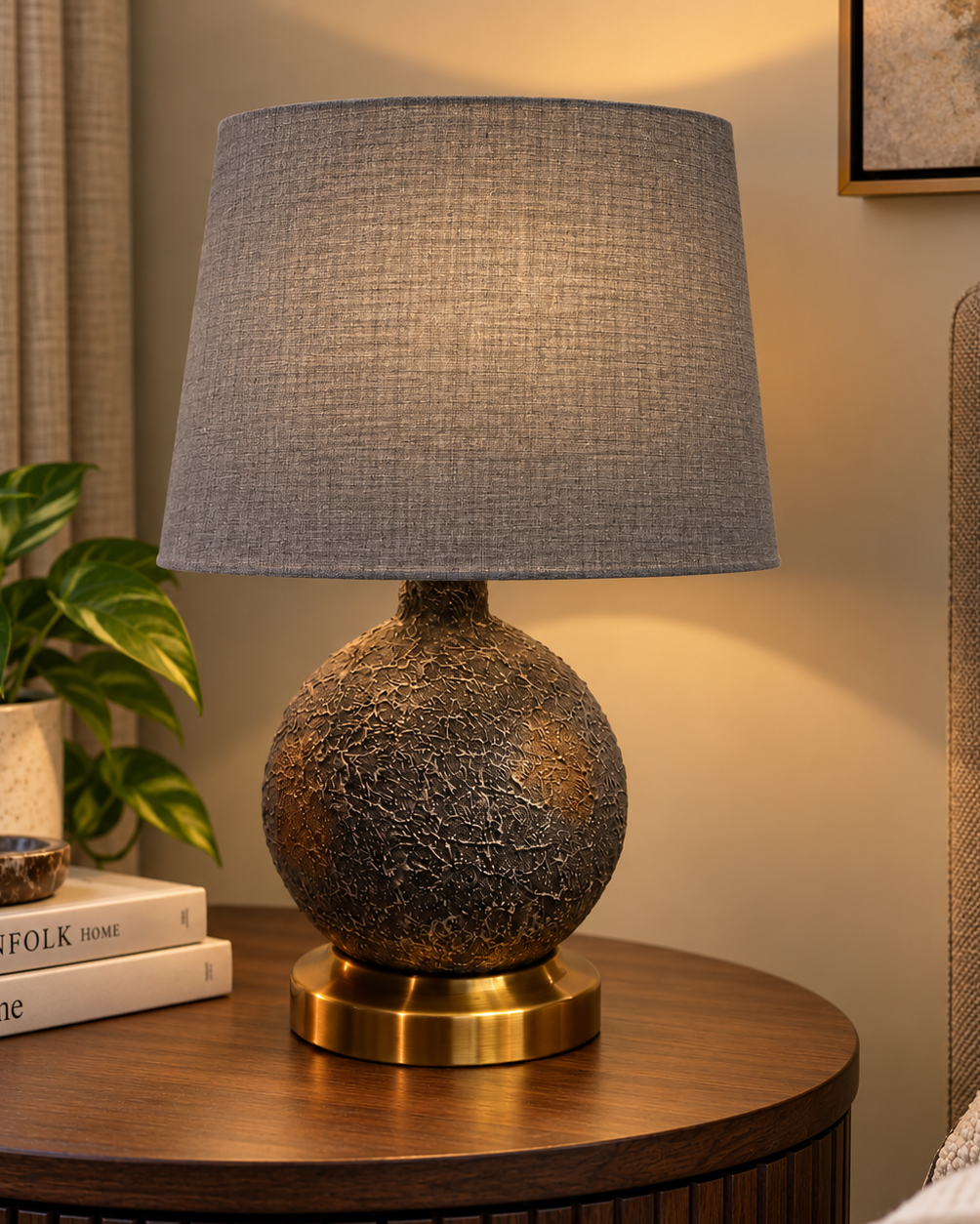Graphite Arc Table Lamp
