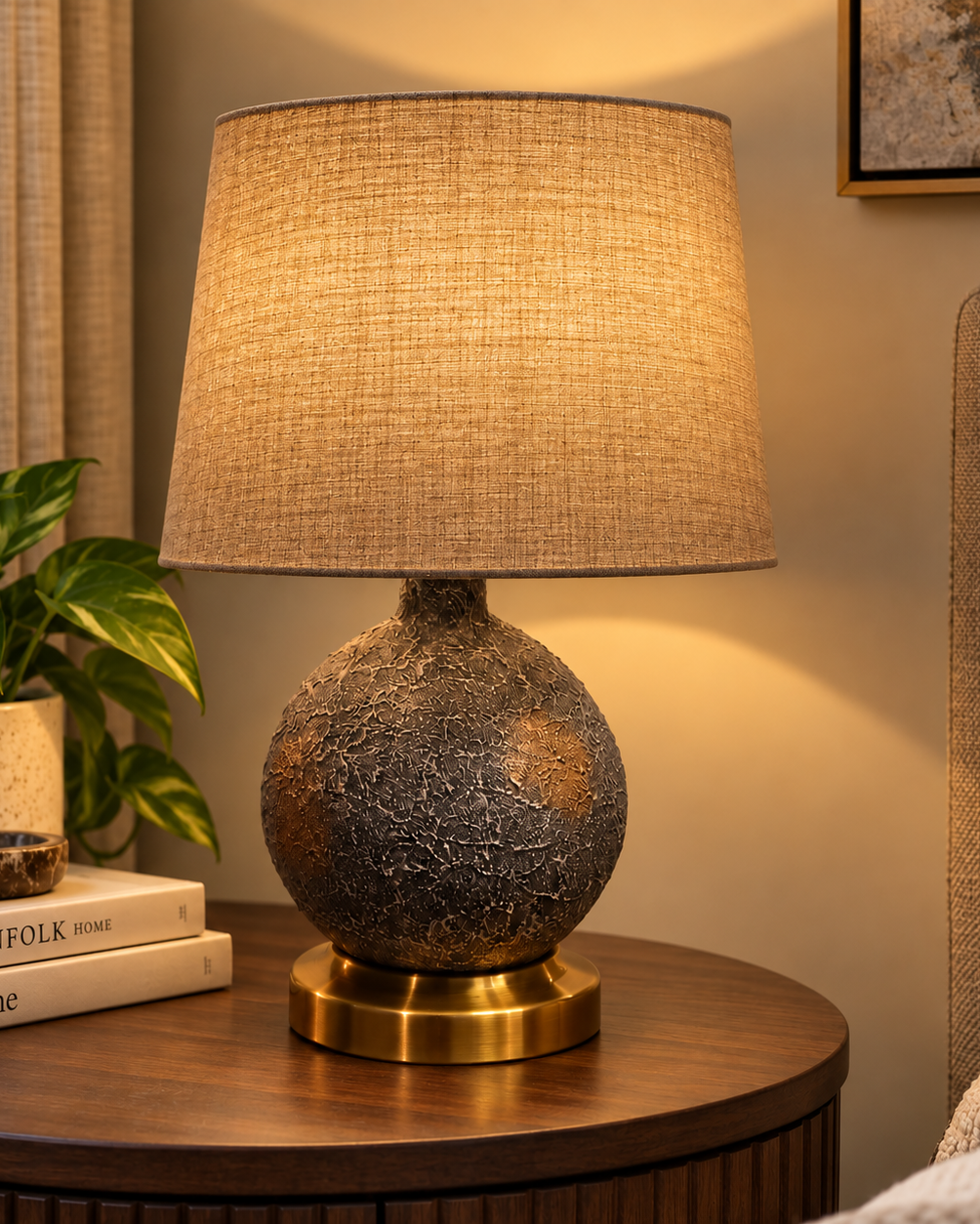 Graphite Arc Table Lamp