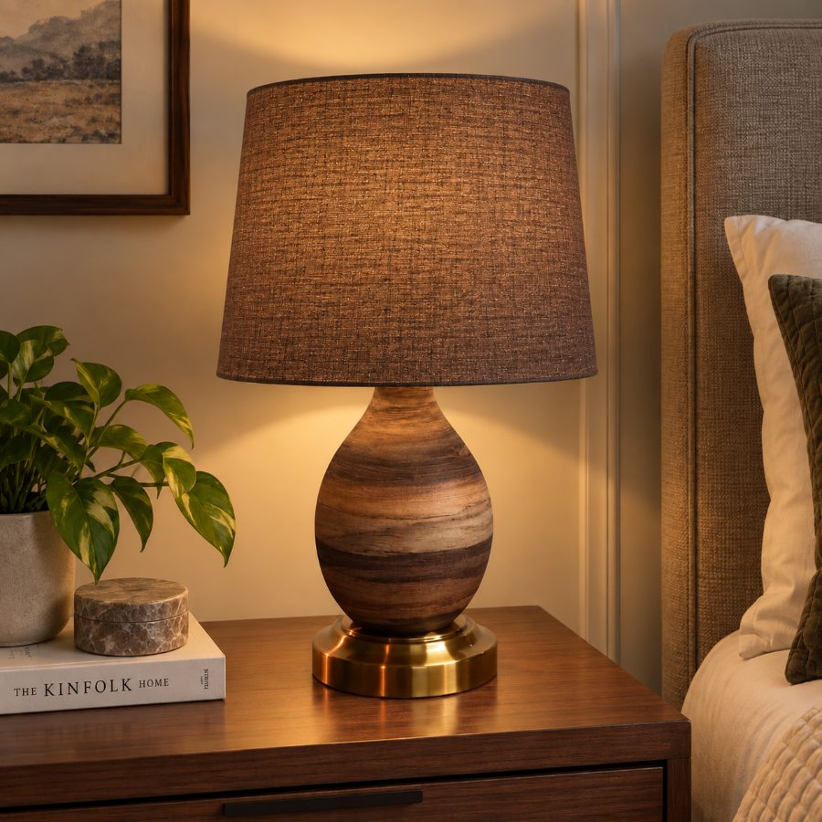 The Canyon Table Lamp Dark Brown Trendy Home