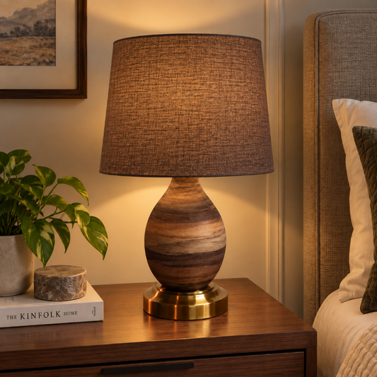 The Canyon Table Lamp Dark Brown Trendy Home