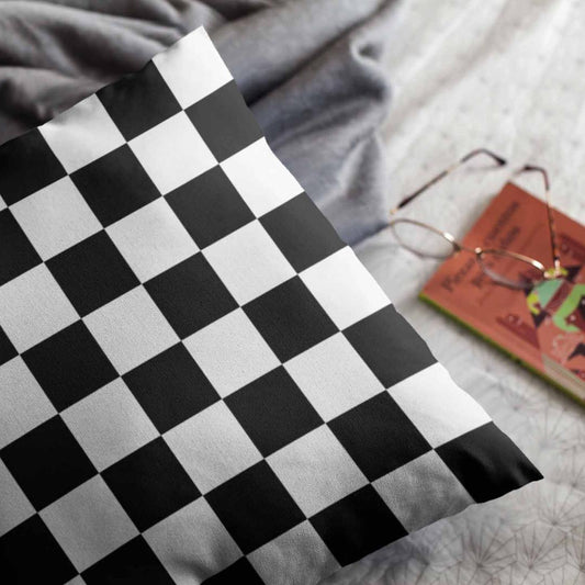 Printed - Check Cushion Cover Trendy Home
