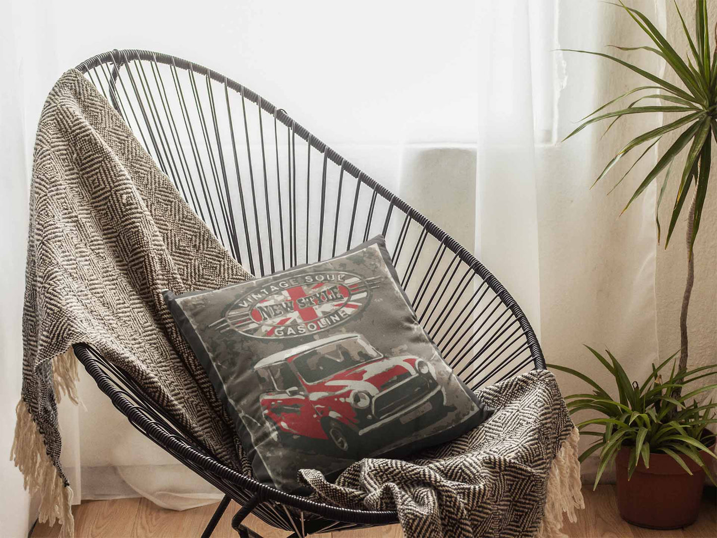 Gasoline Buff Cushion Cover Trendy Home