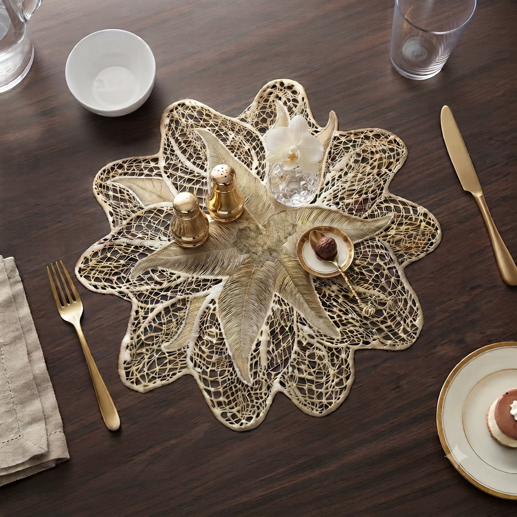 PVC - Plato Decorativo Dorado Gold Nova