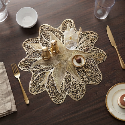 PVC - Plato Decorativo Dorado Gold Nova