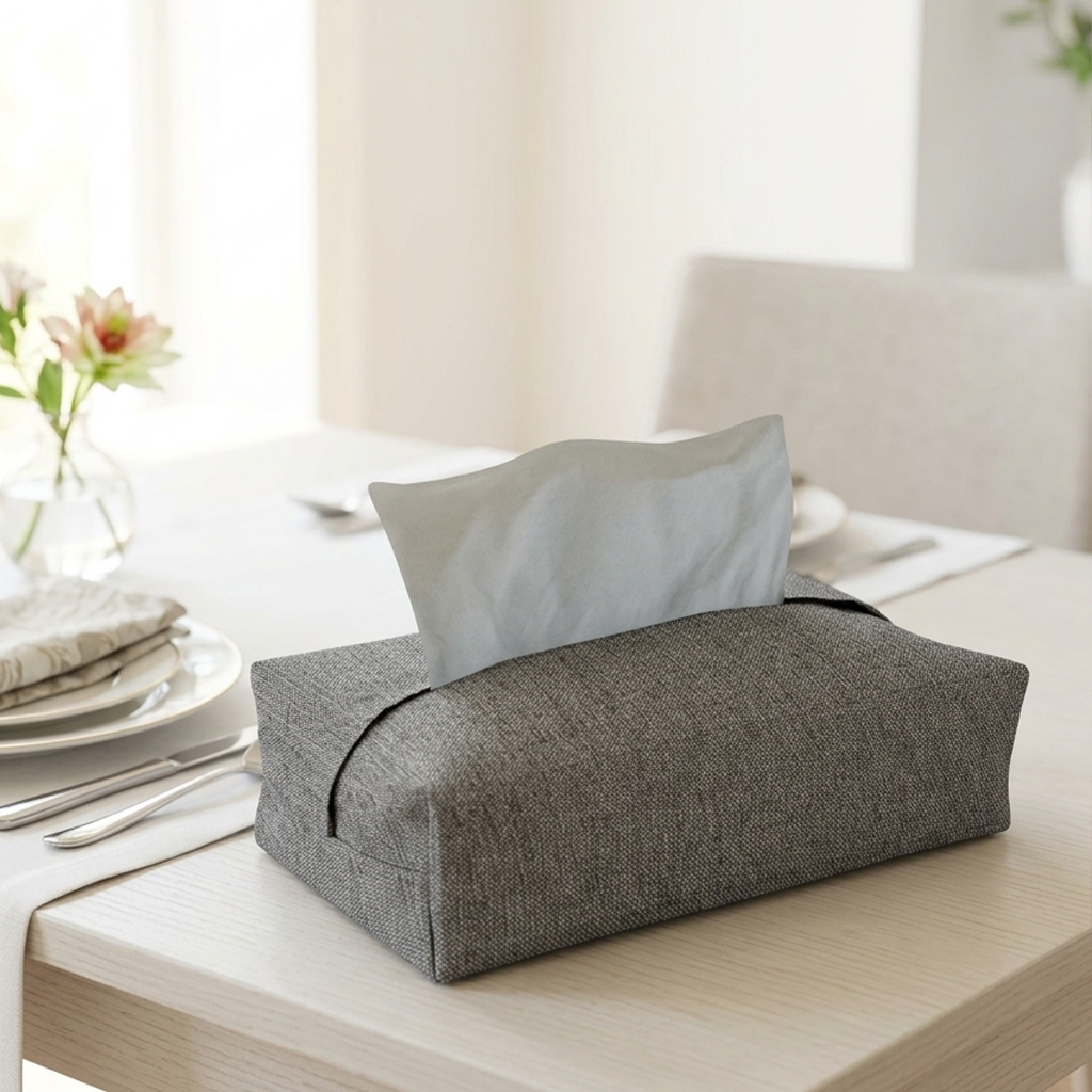 Fine Jute - Ash Tissue Box Trendy Home