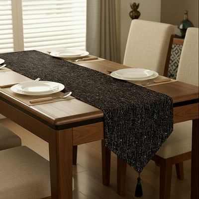 Shanghai - Siyah Table Runner Trendy Home